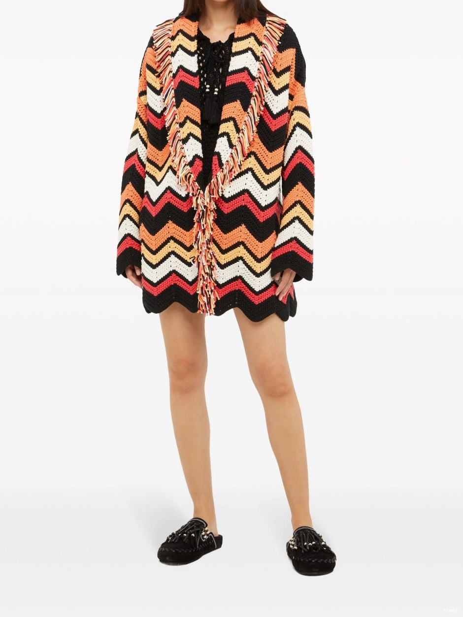 Cheap knit Women Kaleidoscopic Alanui cardigan chevron 0412